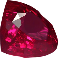 Ruby stone, colorful gemstone clipart.