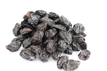 Dried Black Plum Jumbo, close-up with white background