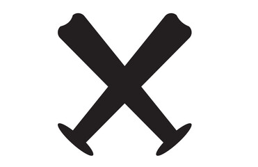 Fototapeta premium Baseball bat icon. Simple illustration of baseball bat vector icon for web design isolated on white background