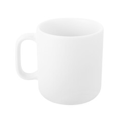 empty mug isolated on white background.