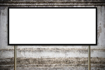 Blank advertising billboard or wide screen television