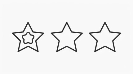 Modern four-pointed star line art icon. Ideal for logos and social media posts