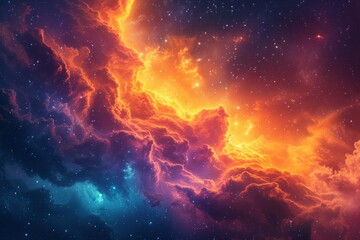 Majestic Cosmic View of the Carina Nebulas Stunning Star-Forming Region