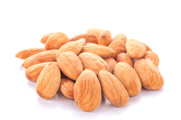 almonds isolated on white background