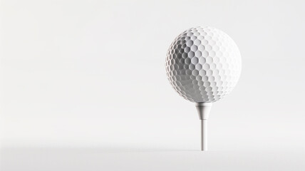 3D-rendered golf flag at the hole on a short grass green, presented in a simplistic style against an isolated background, with right-side copy space for a creative message
