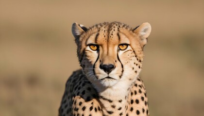 Naklejka na ściany i meble A Cheetah With Its Eyes Narrowed Focused On Its T Upscaled 8