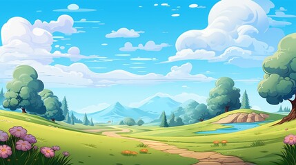 landscape with mountains