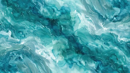 Abstract watercolor paint background, teal color blue and green with liquid fluid texture for background - obrazy, fototapety, plakaty