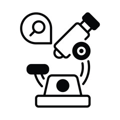 Microscope icon editable stock vector illustration
