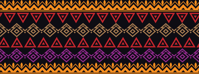 Seamless ethnic and aztec tribal pattern. Background for fabric, wallpaper, card template, wrapping paper, carpet, textile, cover. ethnic style pattern.Set of tribal aztec pattern banner background. 