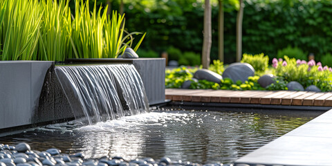 outdoor home modern water feature fountain water