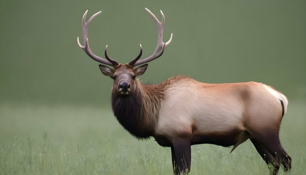An Elk With Its Antlers Covered In Velvet A Sign Upscaled 2