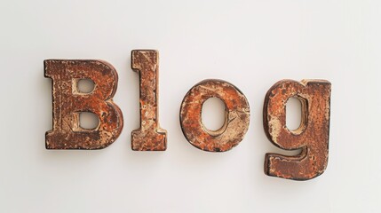 The word Blog created in Nutmeg Typography.