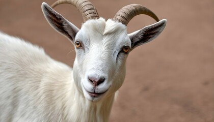 A Goat With Its Ears Perked Forward Alert For Dan Upscaled 6