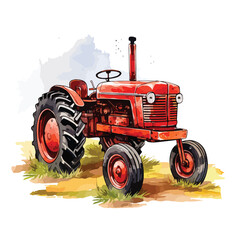 Farm tractor clipart clipart isolated on white background