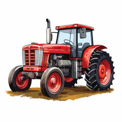 Farm tractor clipart clipart isolated on white background