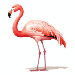 Flamingo single clipart clipart isolated on white background