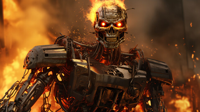 An evil enemy robot sparks the flames of war