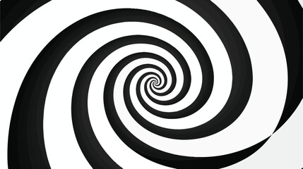 Abstract monochrome spiral design. Radial lines with