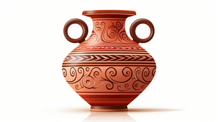 Ancient greek vase with national ornament meander