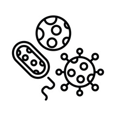Bacteria icon editable stock vector illustration
