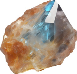 Topaz stone, colorful gemstone clipart.