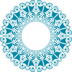 round frame with ornament