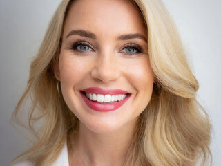 Naklejka premium portrait of Woman smiling with beautiful teeth