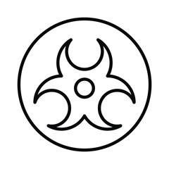 Biohazard sign icon editable stock vector illustration