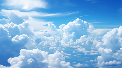 Naklejka na ściany i meble Beautiful clouds against blue sky ..