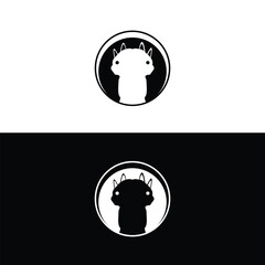 Cat silhouette logo design vector illustration . Stylish cat animal logo design