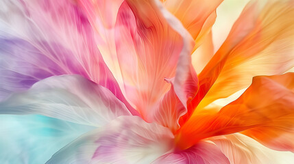 Abstract Flower Swirls, Pastel Floral Spiral, Artistic Botanical Background