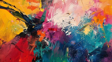 Abstract Textures and a Vibrant Mix of Colors. Dynamic and Expressive Artistic Concept.