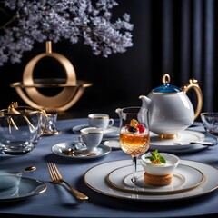 table setting for a high tea