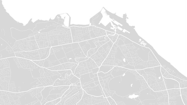 Edinburgh map, Scotland. Grayscale city map, vector streetmap.