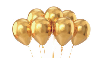 a bunch of gold balloons with gold foil on them