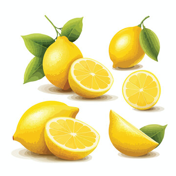 Lemons Clipart clipart isolated on white background -
