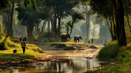 Chitwan National Park. The park is 3 sq. 