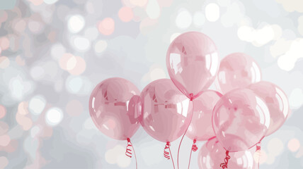pink balloons with a heart shaped number of hearts