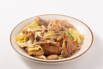鶏肉の野菜炒め（鶏もも肉　キャベツ　もやし　しめじ）