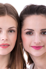 Close up of Two beautiful women
