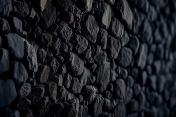 pieces of black Cole and small black stones - obrazy, fototapety, plakaty