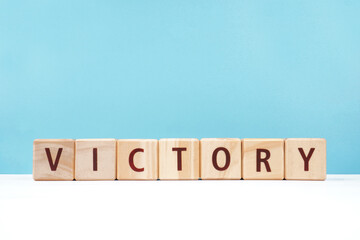 Victory Words of Encouragement Isolated Background