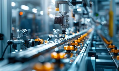 Obraz premium Harmonious Machinery, The Symphony of Manufacturing in Factories