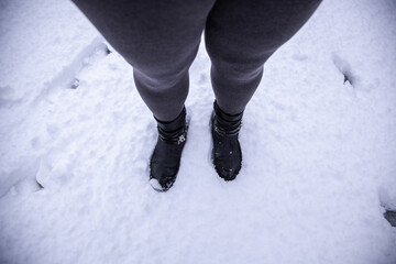 Boots in the snow - 763027572