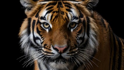 Tiger with a black background