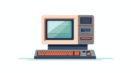 Isolated computer design flat vector 