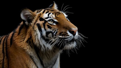 Fototapeta premium Tiger with a black background