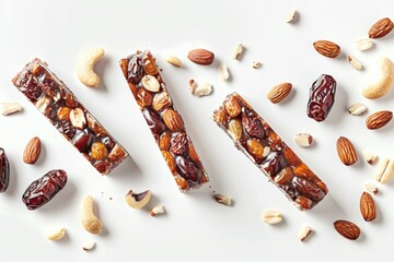 a scene highlighting guilt-free date and nut bars without added sugars