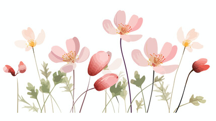 Obraz na płótnie Canvas Macro photograph of delicate flowers blooming 